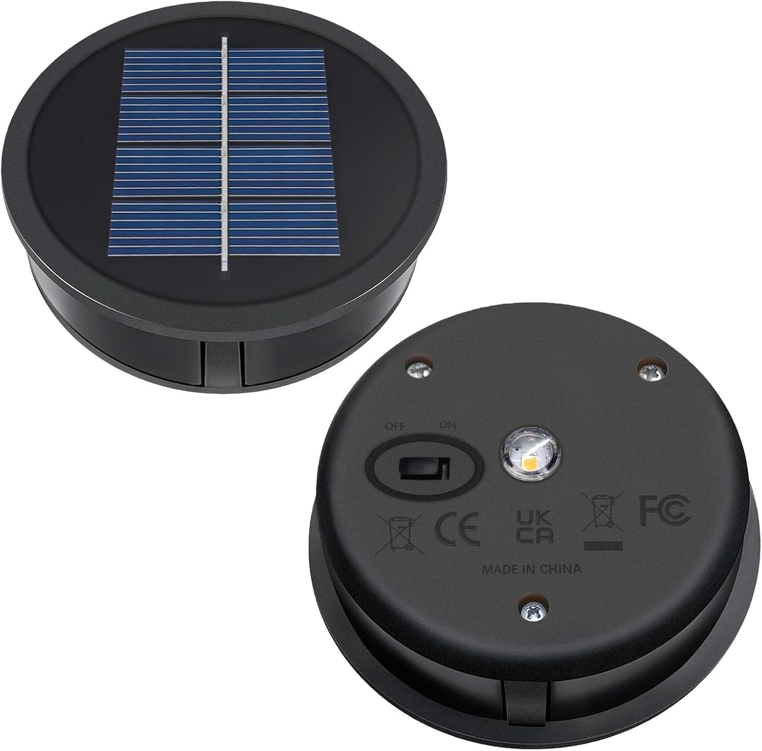 AA 600mAh Solar Lights Replacement Top Parts, Solar Panel for Outdoor Garden …