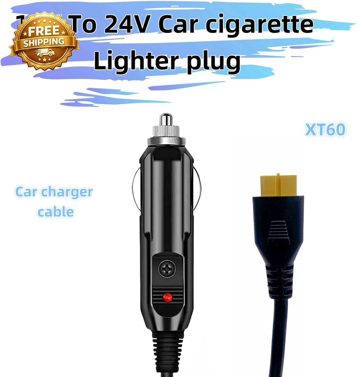 6.8FT Portable12V/24V Car Charger Suitable Compatible Ecoflow Delta/River Bluett