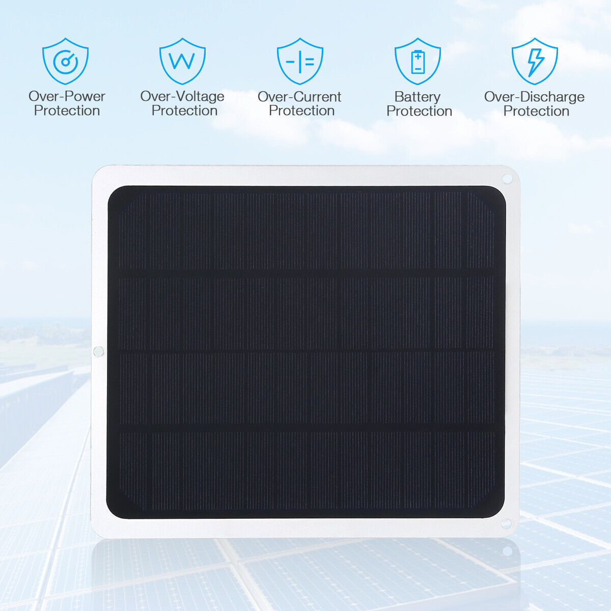 22W Solar Panel Trickle Charger Battery Charger Kit Maintainer Boat RV Car 12V