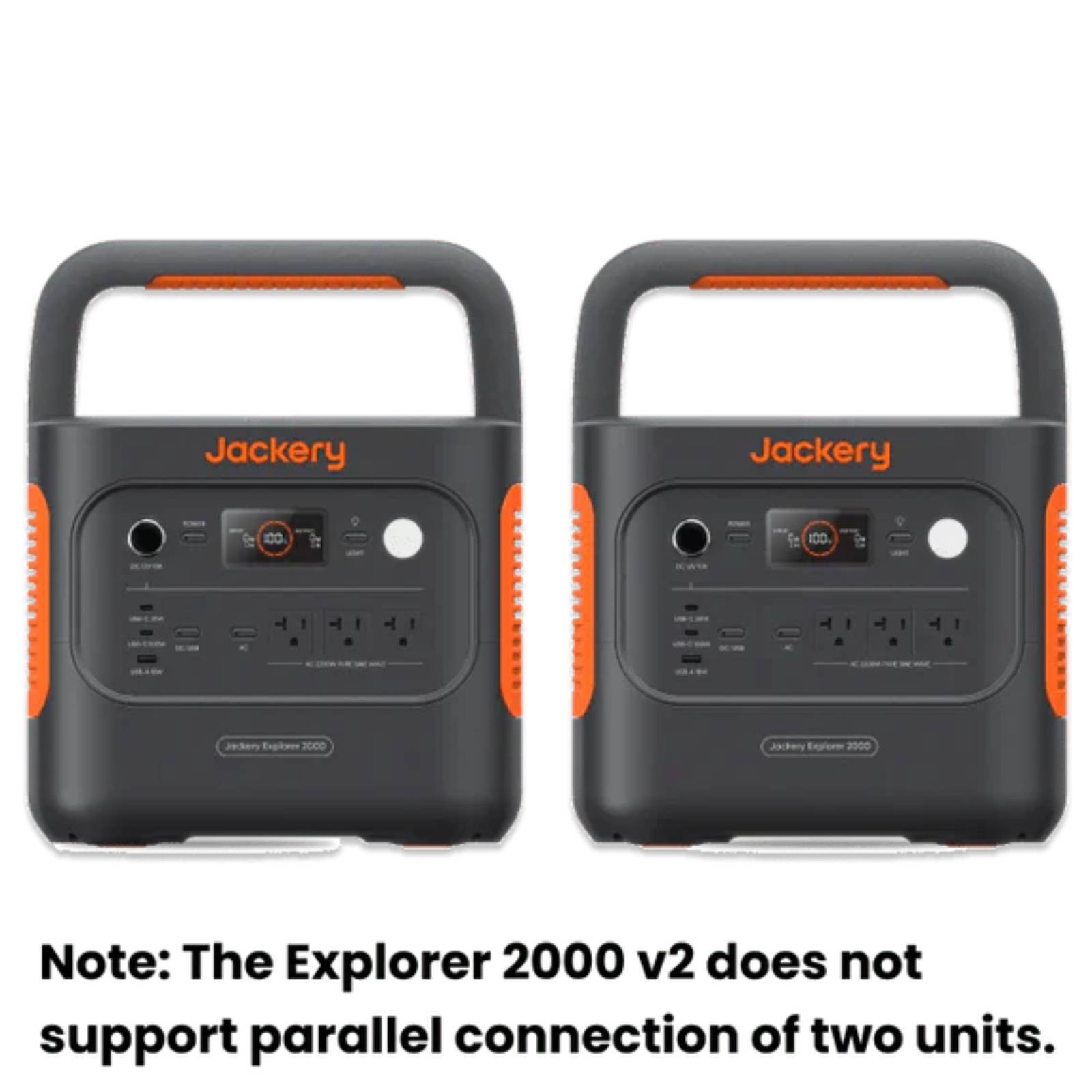 Jackery Qty 2 E2000 V2 + Qty 2 OF 200W Solar Panel-Ships to PR HI AK Guam Saipan