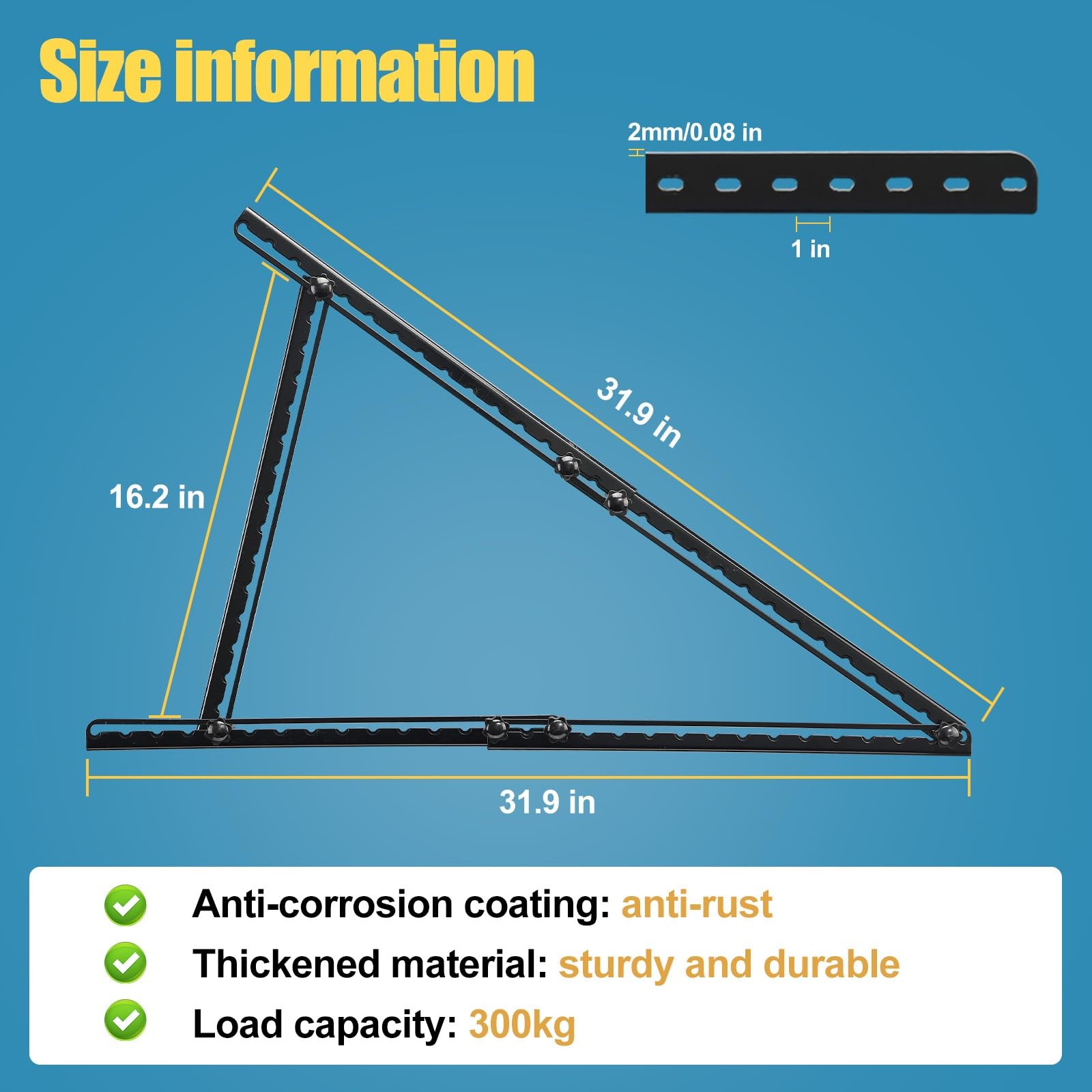 Solar Panel Stand 32inch Stand with Foldable Tilt Legs Adjustable Solar Panel…