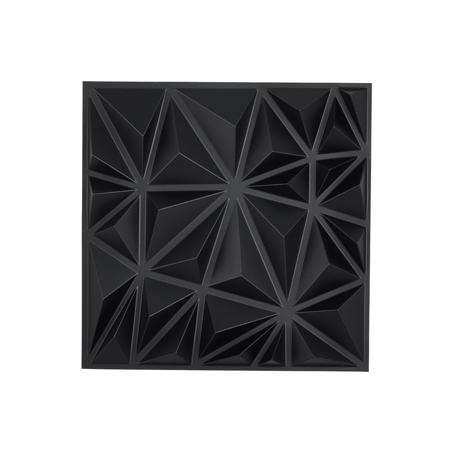 33 – Pack 11.81×11.81 in PVC 3D Diamond Wall Panels, 32 Sq Ft, Matte Black for