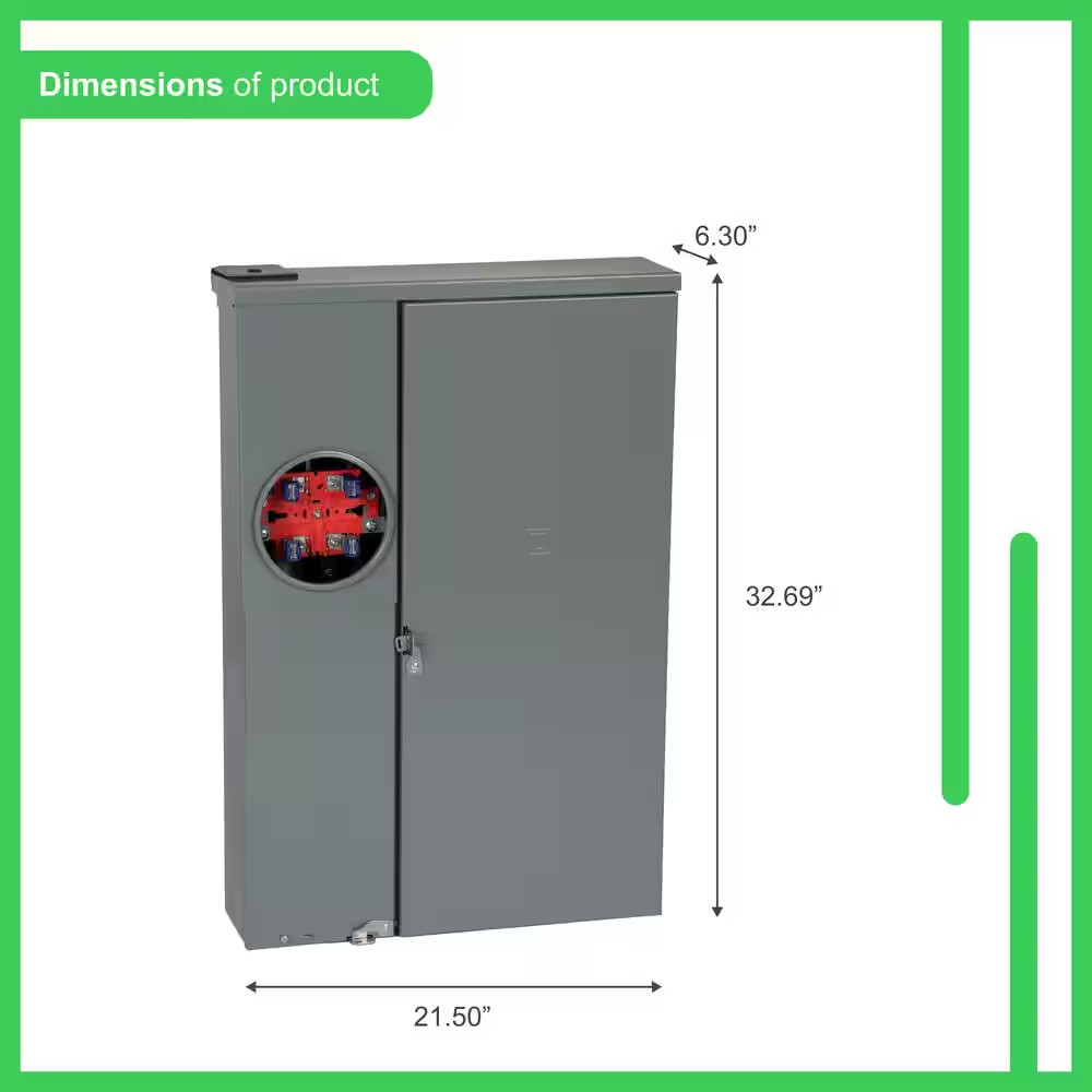 Homeline 200 Amp 30-Space 42-Circuit Outdoor Ring-Type Surface Mount Solar-Ready