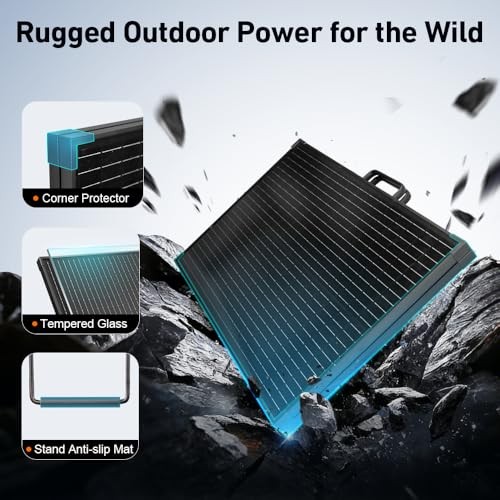 100W 12V Portable Solar Panels Suitcase with Waterproof 10A Charge 100W Pro