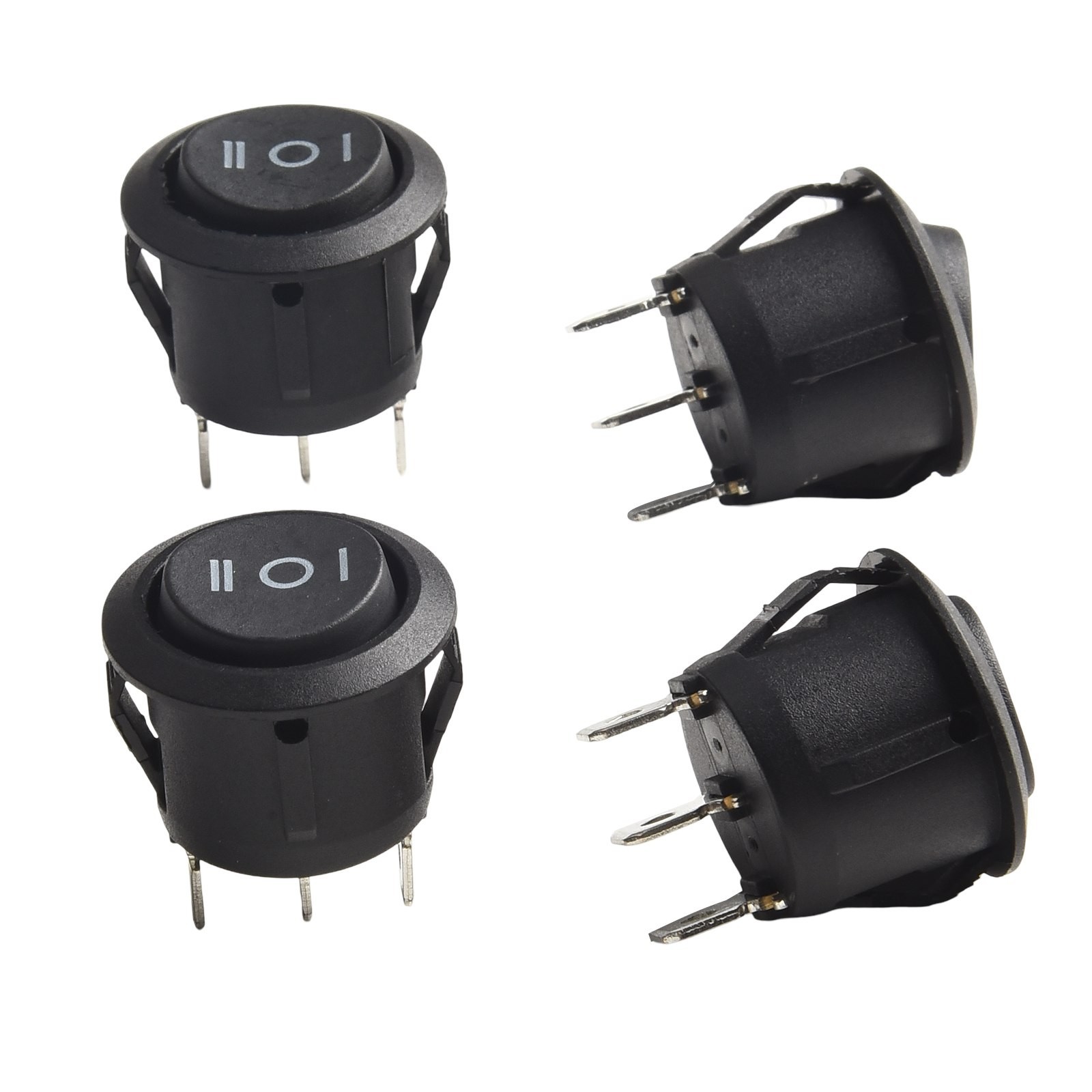 Convenient Package of 4 Momentary Rocker Switches 3 Pin 3 Position ON Off ON