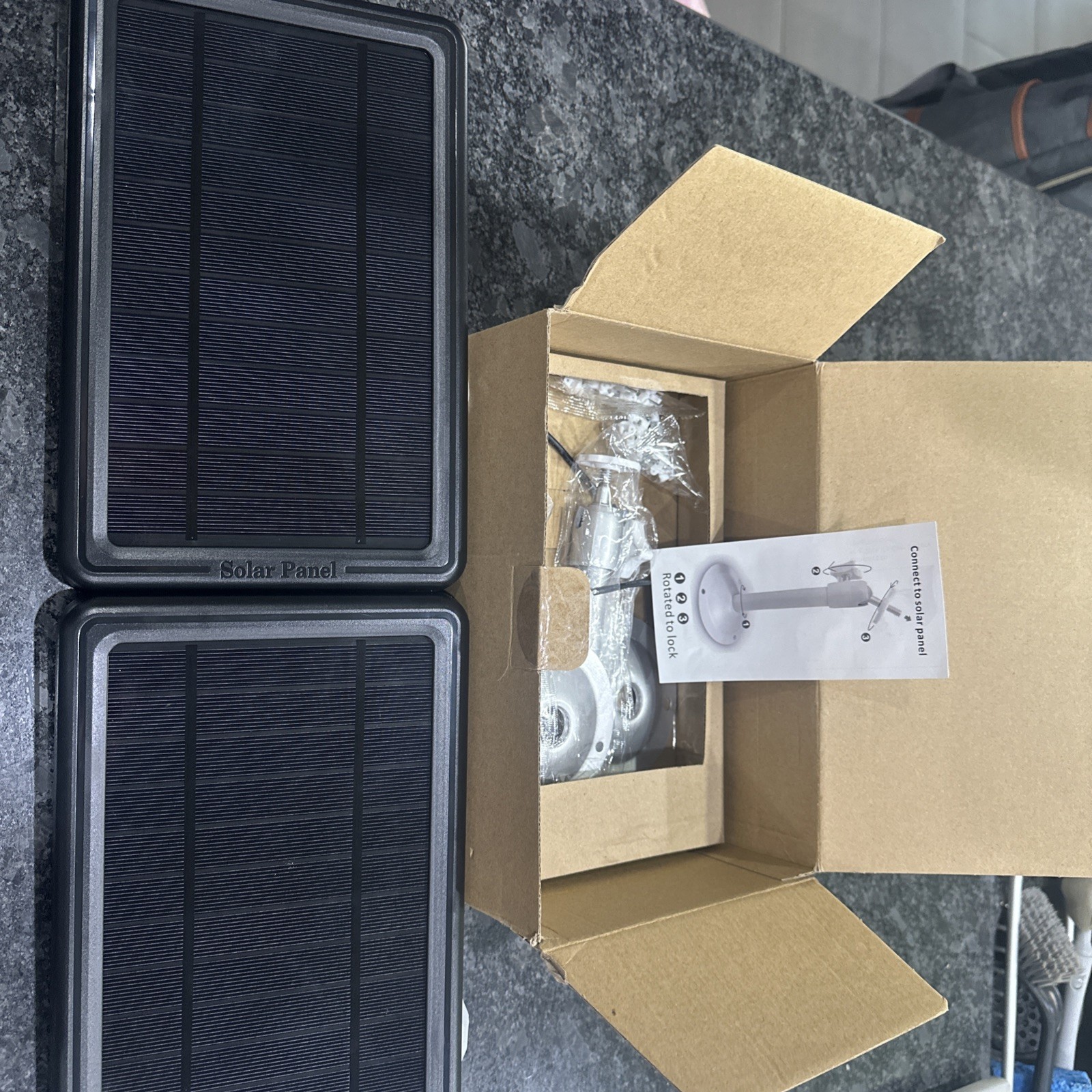 Solar Panel for Outdoor Camera Security Cam Micro USB to Type C Battery Charger