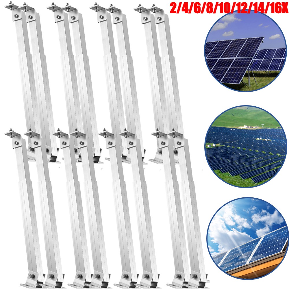 Adjustable Solar Panel Tilt Mount Brackets Rack for 100W-400W Panel RV Roof Boat