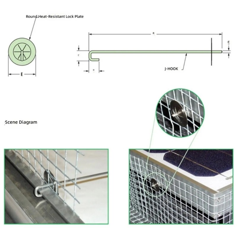 50Pcs Practical Wire Meshes Critter Guard Clip Solar Panel Bird Guard Fasteners