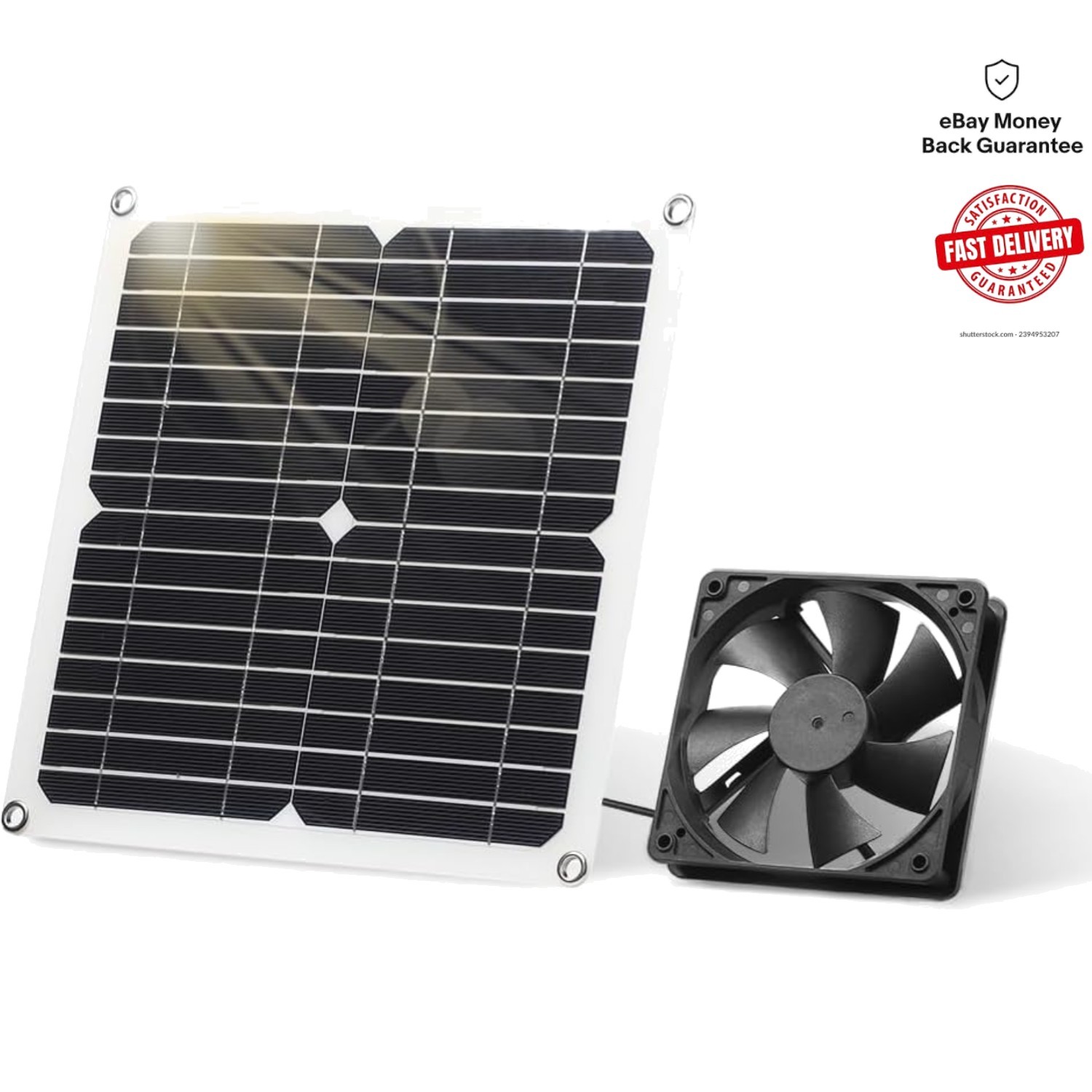 Energy-Efficient 12W Solar Panel Fan for Easy Installation & Fresh Air Flow