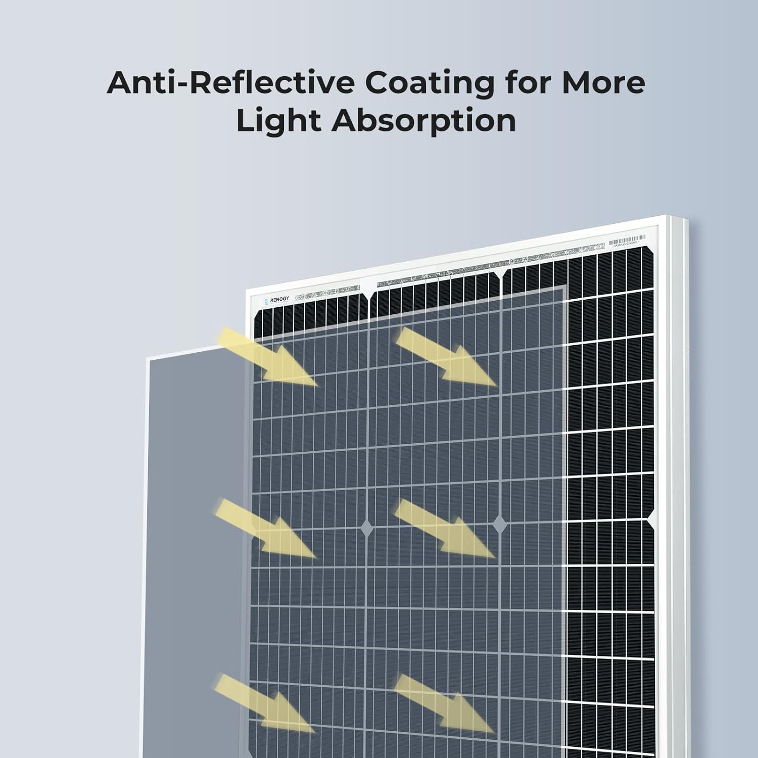 22% Efficiency 50 Watt Solar Panel with Corrosion-Resistant Aluminum Frame
