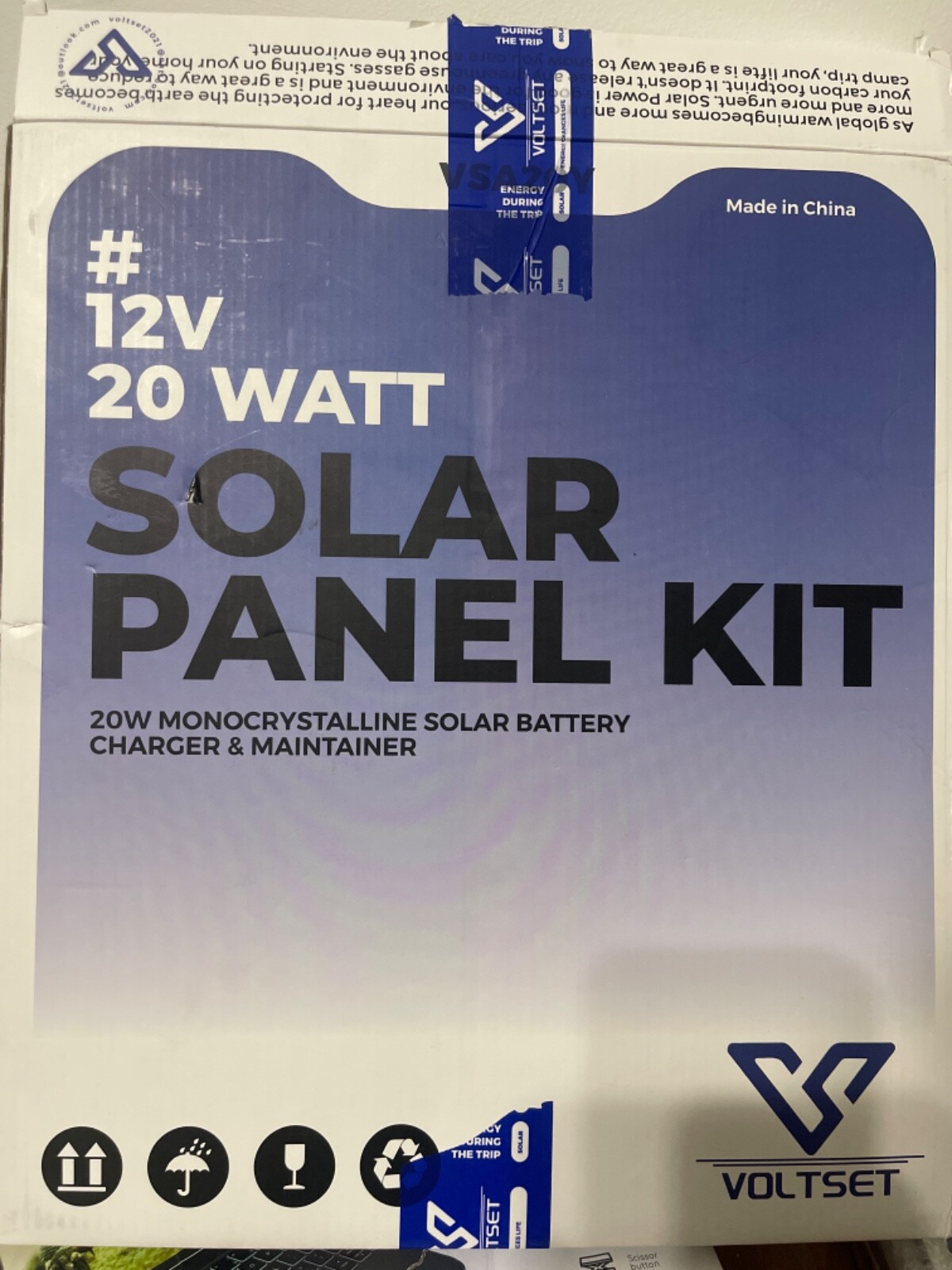 solar panel kit 12v 20w monocrystalline solar battery charger & maintaner