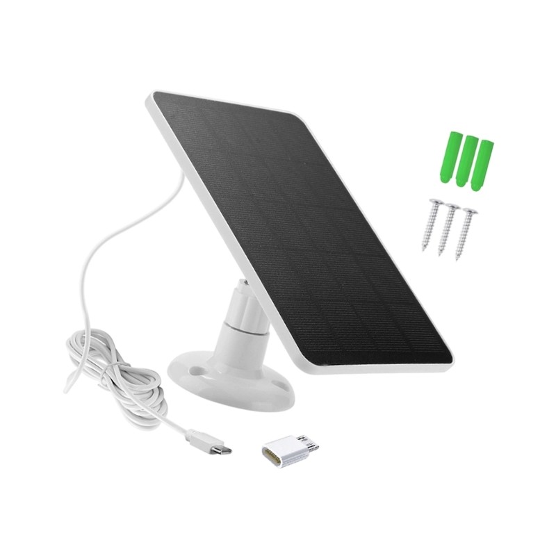 Green Solar Device Panel Providing Continuous Power to Cameras Doorbells