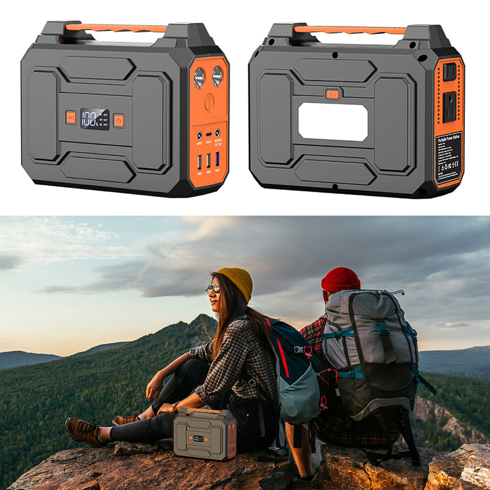 Portable Power Station 146Wh 100W AC USB Battery Charger Camping Solar Generator
