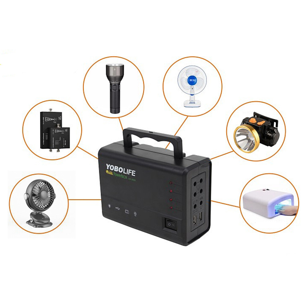 Portable Power Station with Solar Panel, Outdoor Generator Power Supply for Home