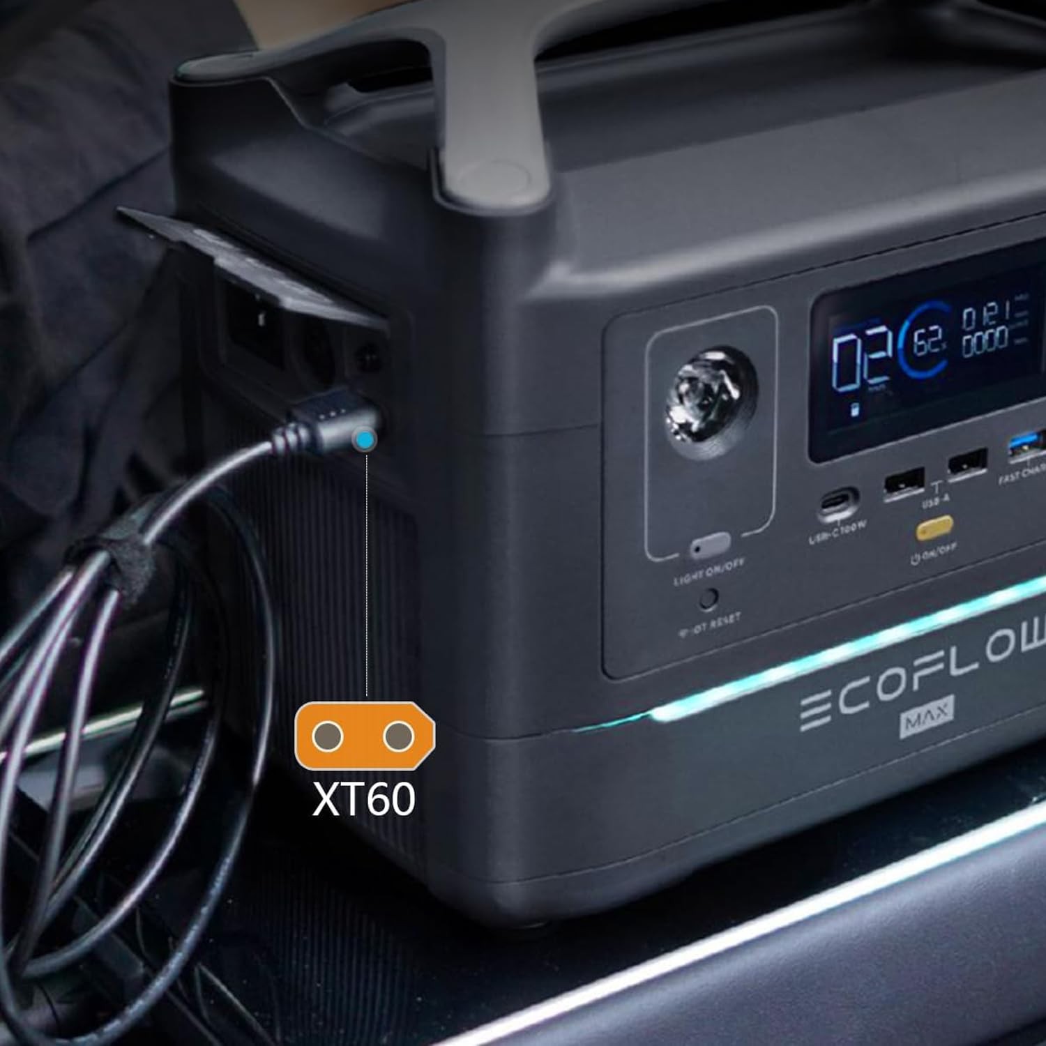 For Anker SOLIX Car Charging Cable Compatible with Anker C1000 Car Charging XT60