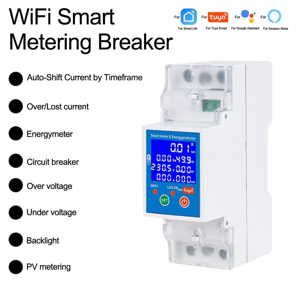 PV Wifi Circuit Breaker 80A with Real Time Monitoring and Adjustable Parameters