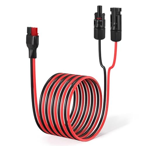Solar Panel Cable Connector Kit with 10AWG Heavy-Duty Tinned Copper Charge 6FT
