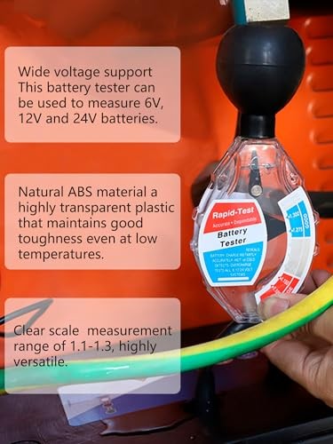 Deep Cycle Hydrometer Tester for 6V 12V 24V Golf Cart Battery