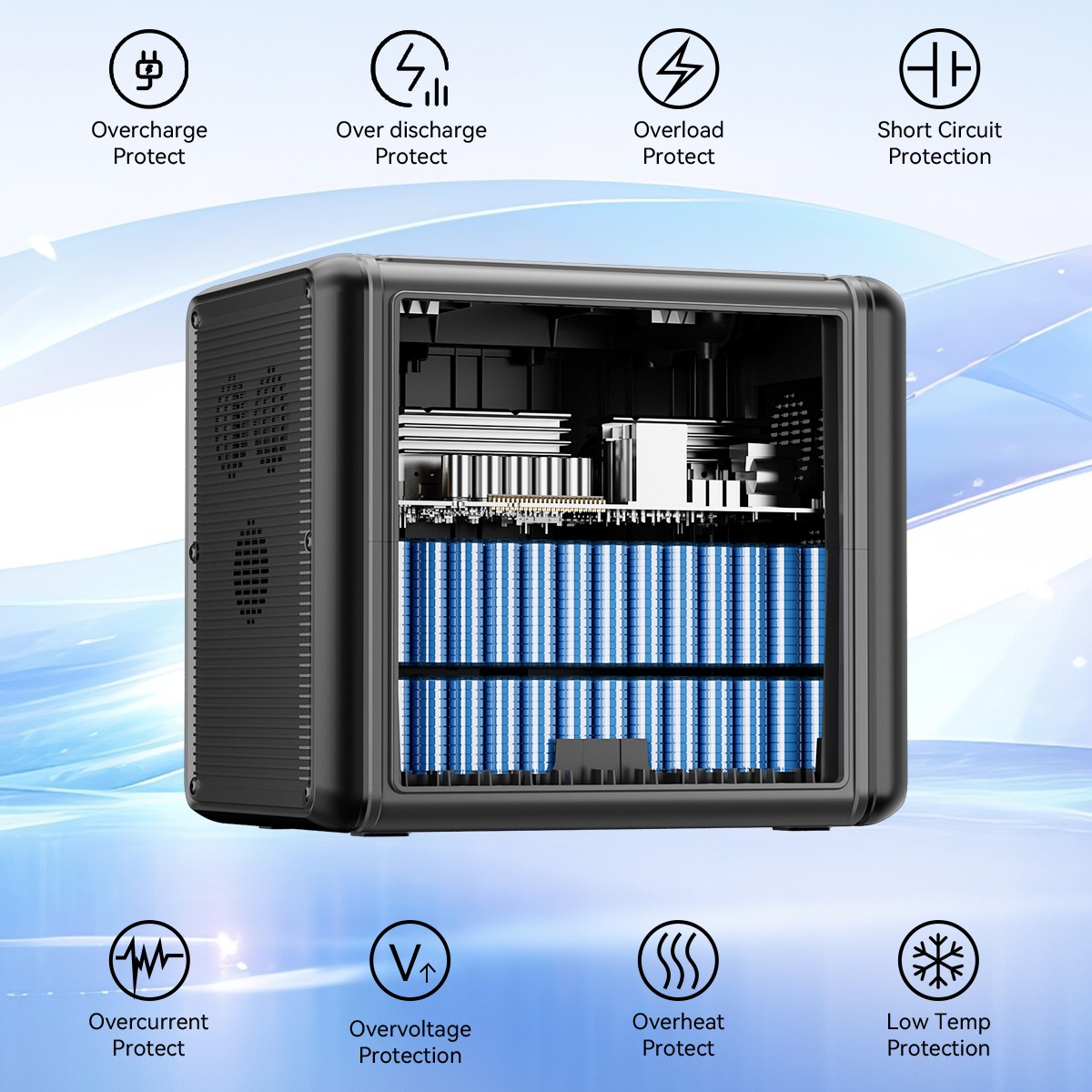 Flashfish T2000 Portable Power Station 1536Wh 2000W LiFePO4 Battery For Off-grid