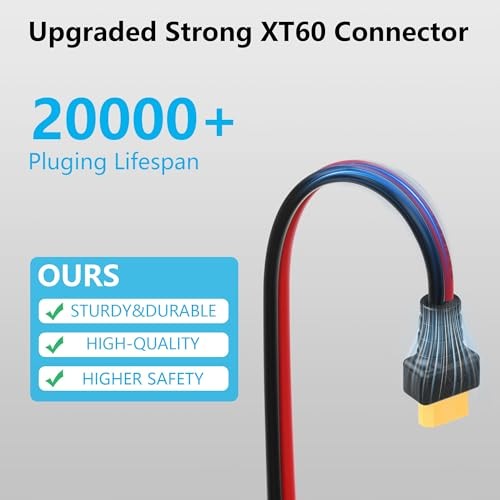 Solar Panel Connector to XT60 Connector Cable 16.4FT 14AWG Solar Connector to
