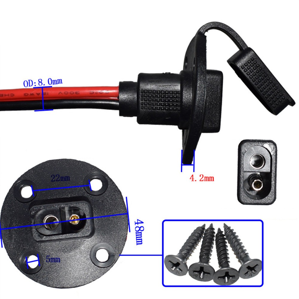 1 Pack Reusable Motorcycle Circuit Cable with Hard Mount Eyelets and Tin Coating