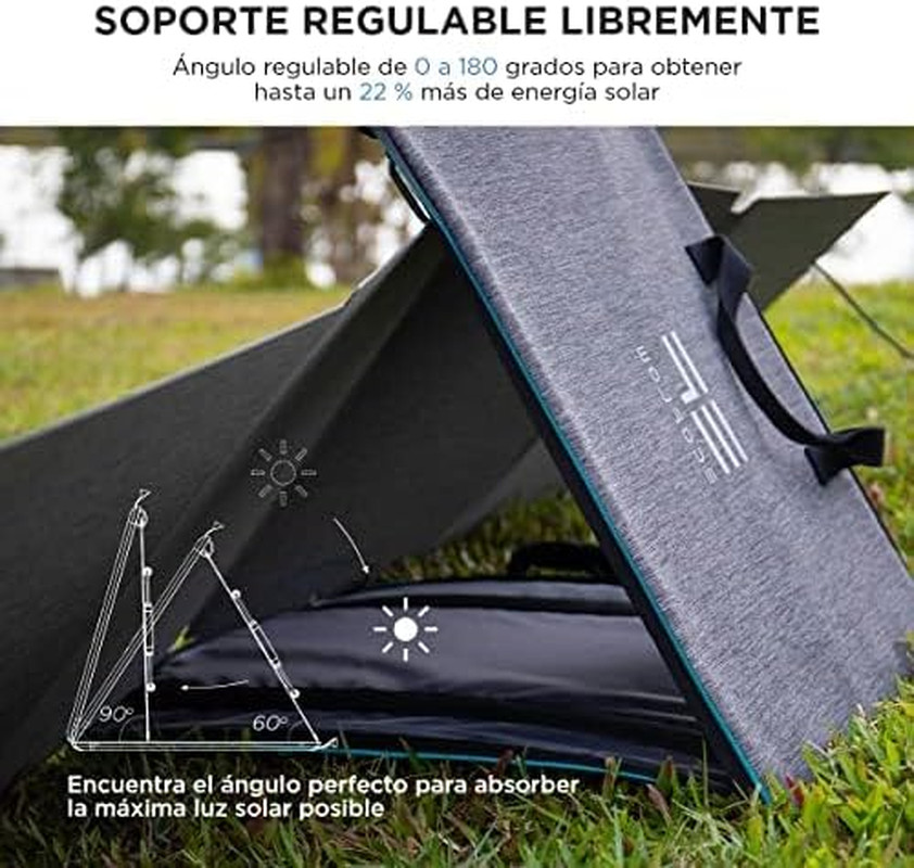 110W Portable Solar Panel, Foldable with Carry Case, High 23% Efficiency, IP68 W