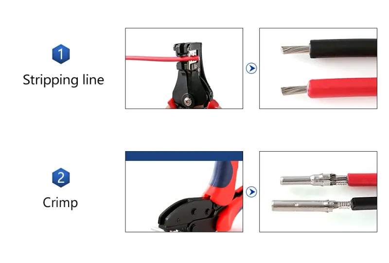 1 Pair Branch Connector 5-in-1 1000V 30A Parallel IP67 Waterproof MC4 For Solar