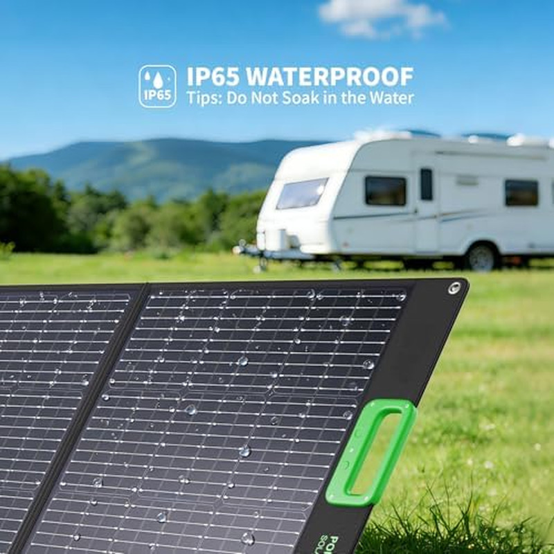100W Portable Solar Panel, 23.5% High Efficiency ETFE Foldable Solar Charger for