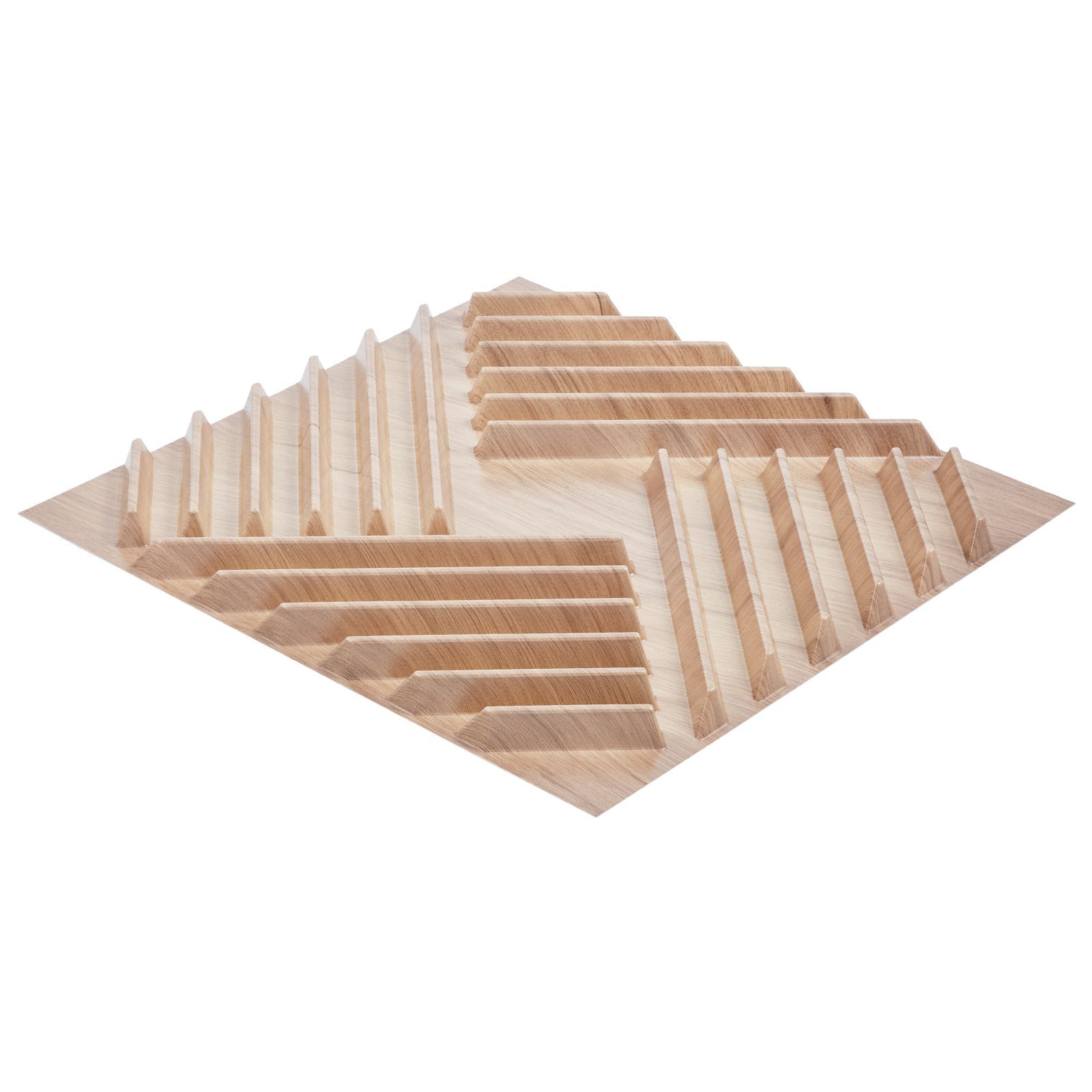 3D Wall Panels 12 – Pack 19.7×19.7in PVC Light Wood Accent Wall Decor