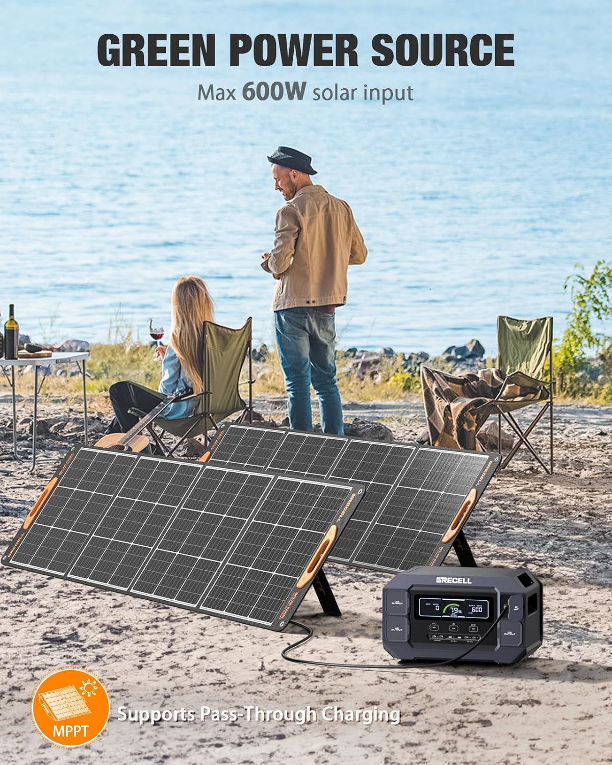 2200W Portable Power Station with 1126Wh Battery & Fast Solar Charging
