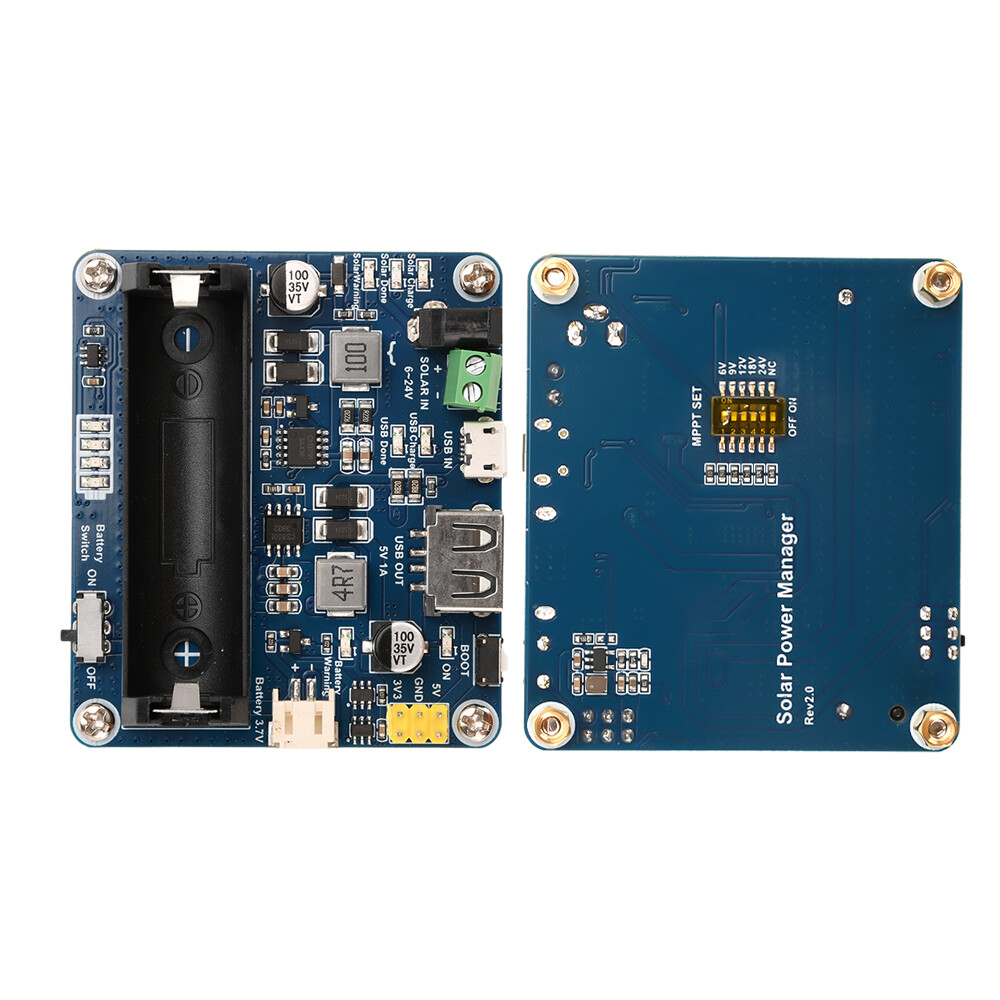 6V~24V Solar Panel Power Management Module Support MPPT 850mAh Li-ion Battery