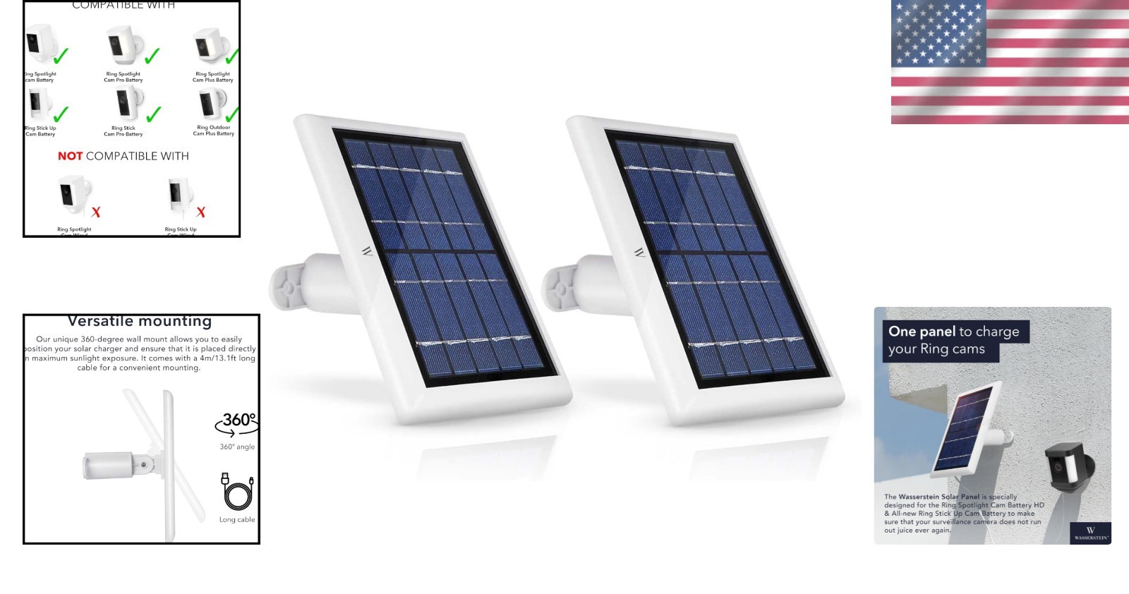 Easy Installation Solar Panel for Ring Cameras