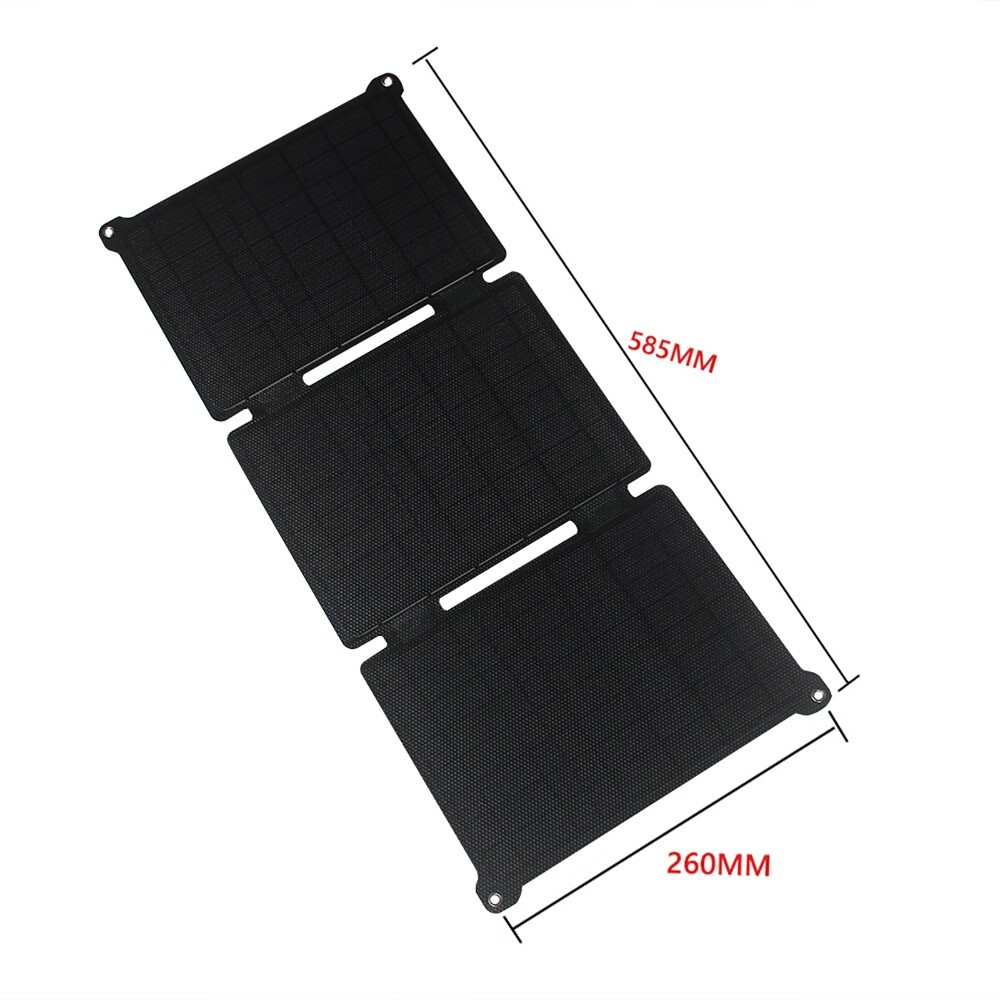 Flexible Folding ETFE Solar Panel Charger Waterproof Solar Charger USB/DC/Type-c