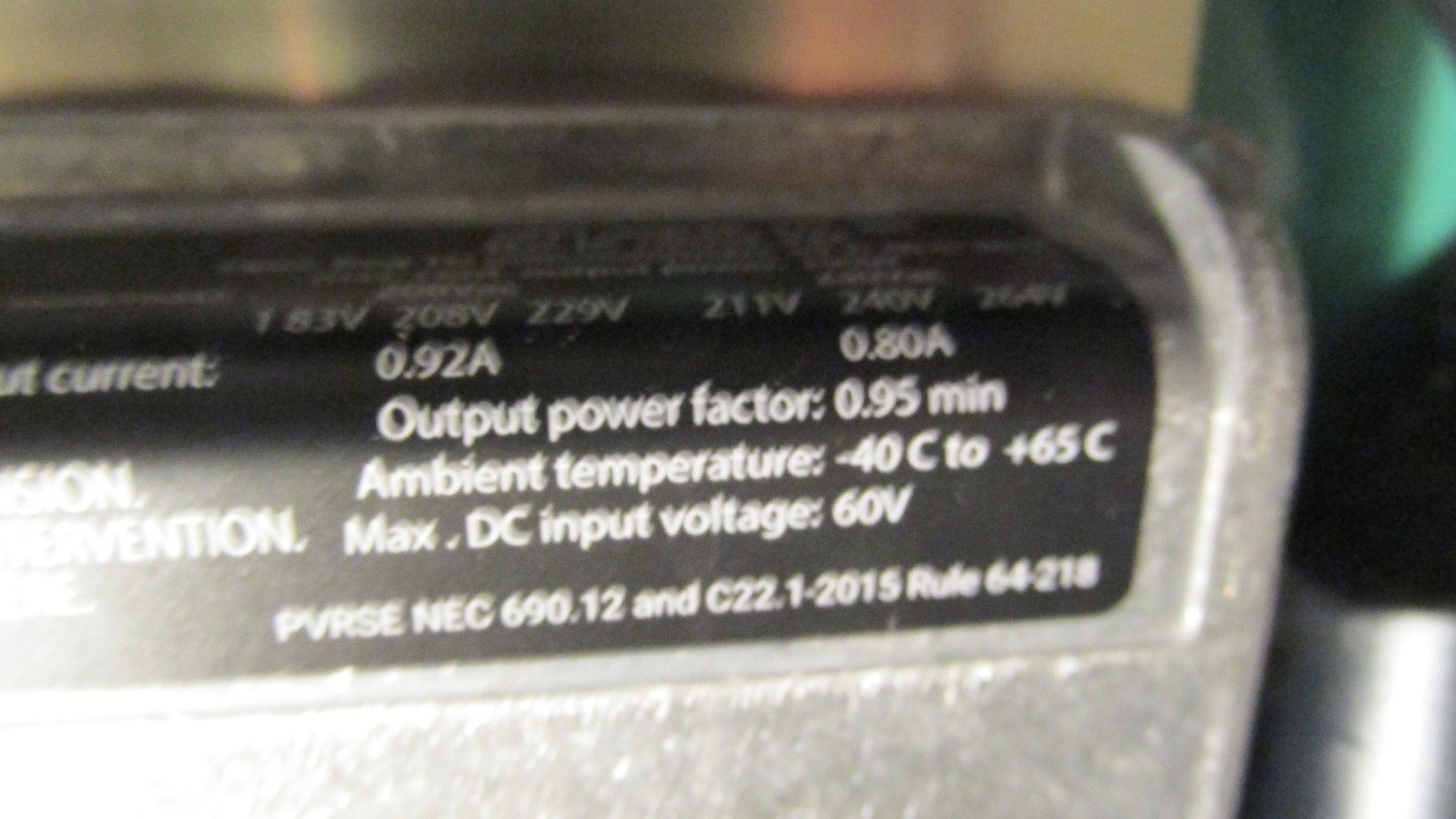 Enphase MICROINVERTER – M190 208V to M19072IG RMA Kit