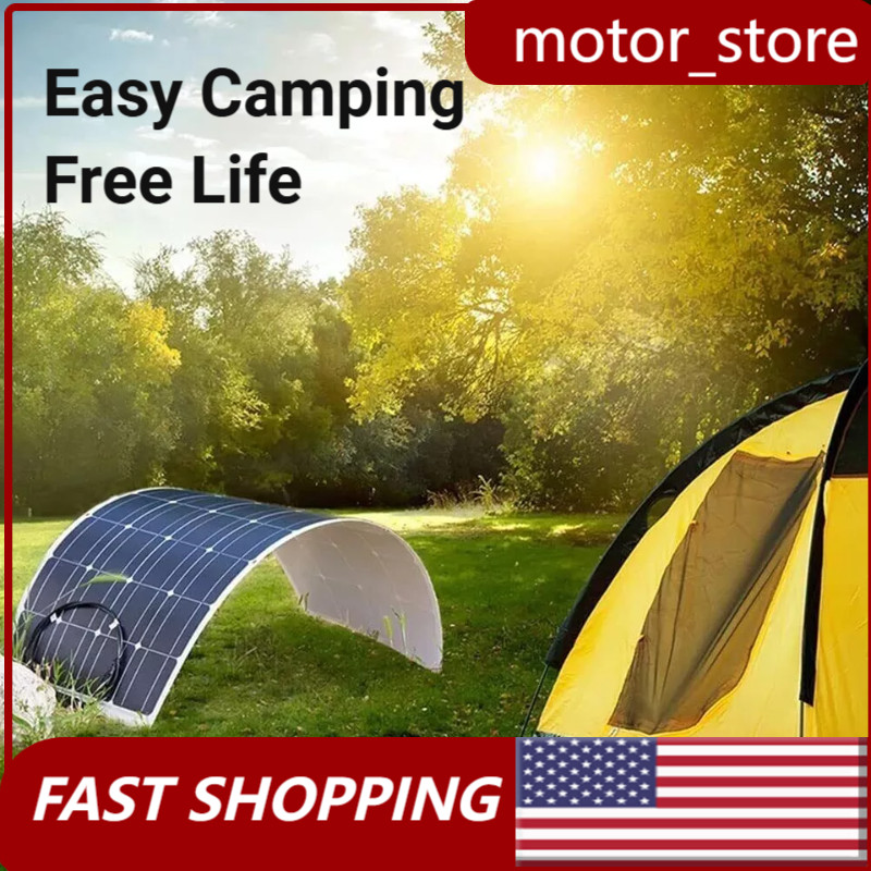 Flexible 300W Solar Panel Battery Charger Fit RV Boat Car Camping Marine Use