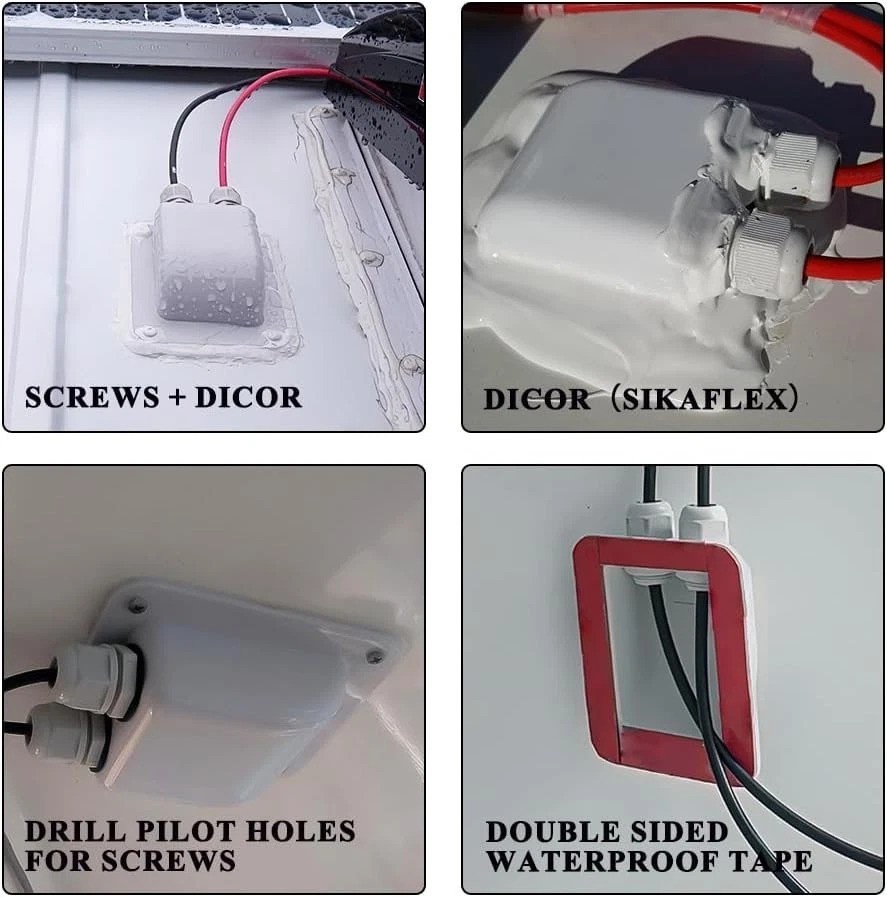 Reliable Double Cable Entry Gland Set for Solar Installations on RV and Boat