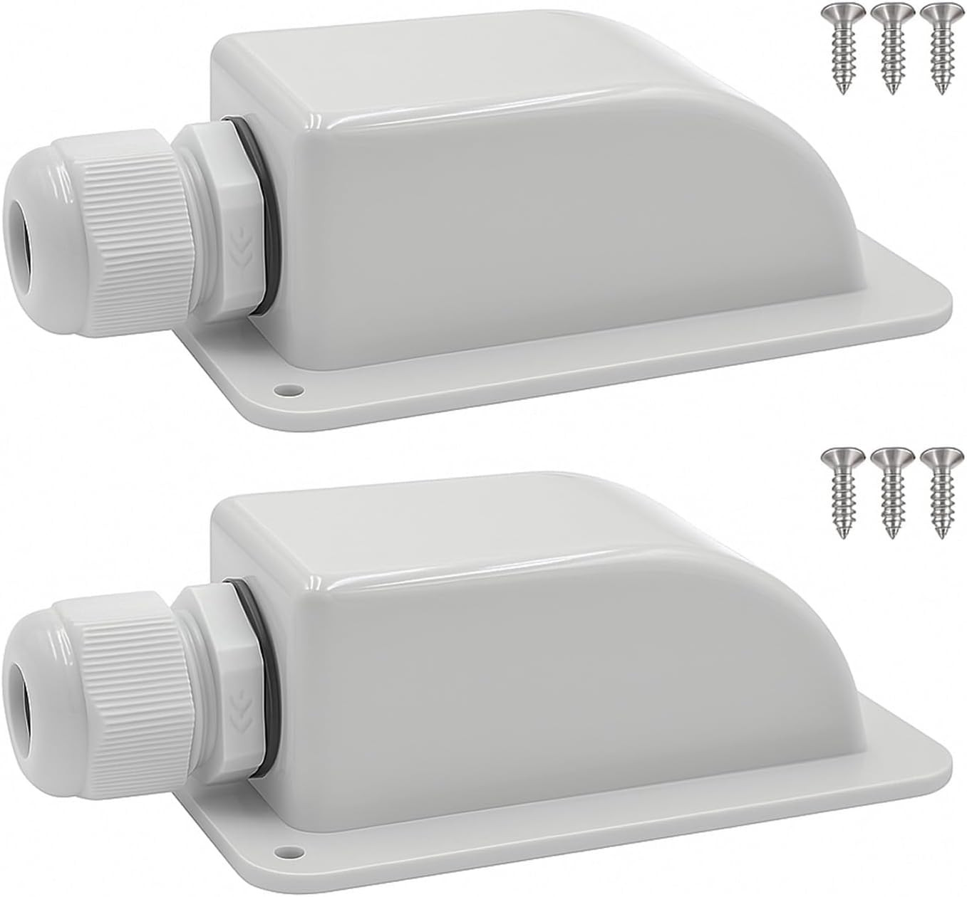 White Waterproof Solar Cable Entry Gland, Single Cable Entry Gland for All Cable