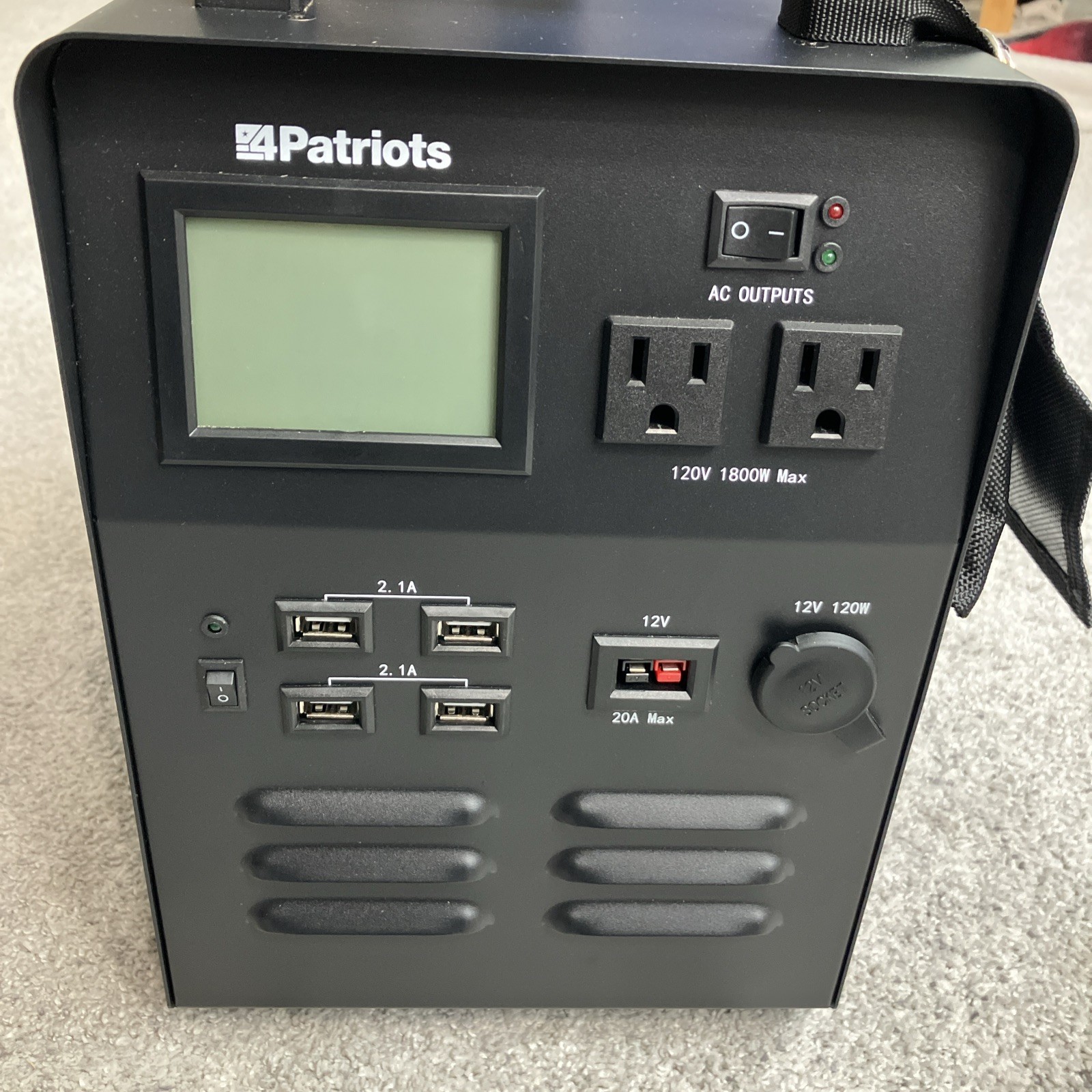 4Patriots Solar Generator 1800W – No Solar Panels