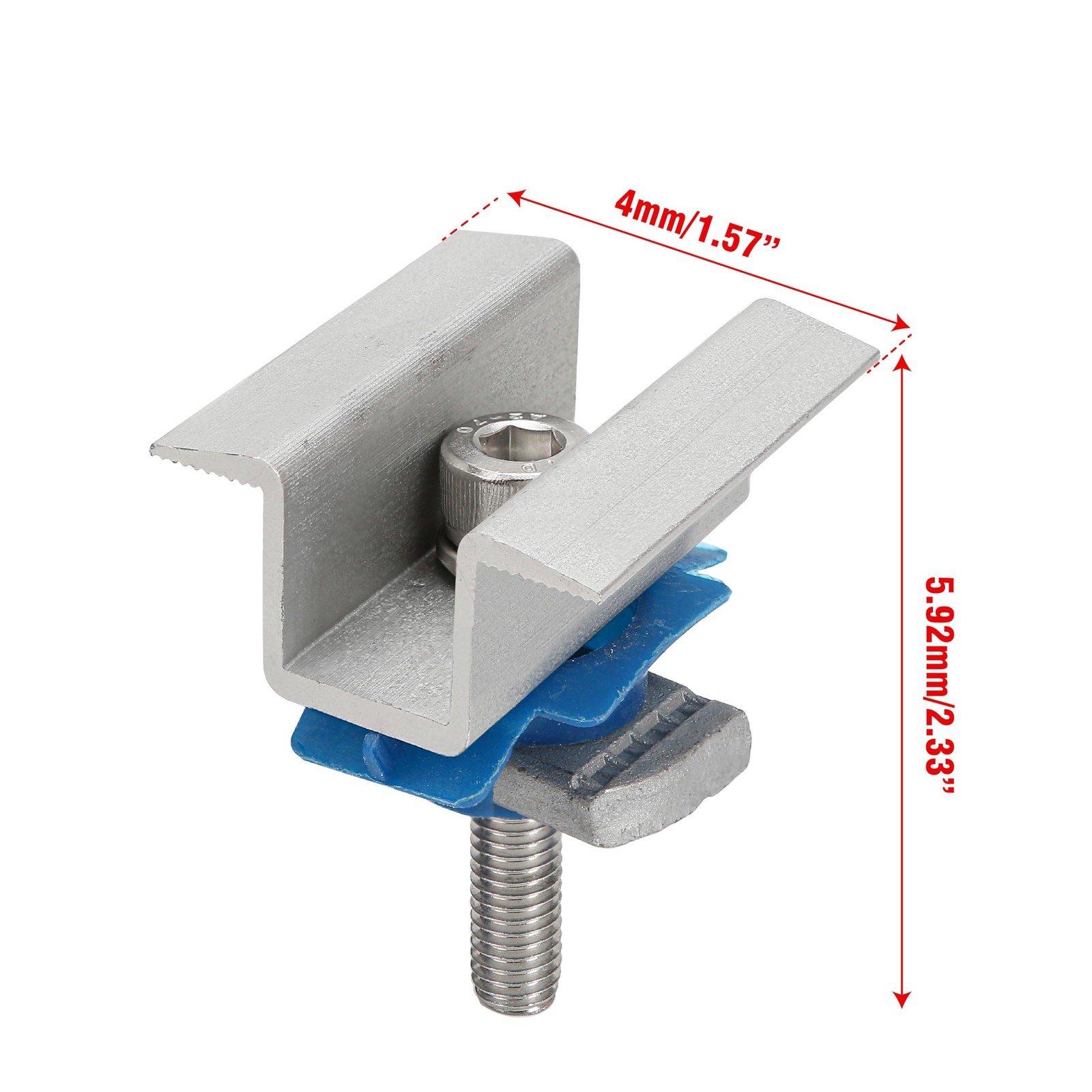 Adjustable Solar Panel Mounting Bracket Clamps Mid Roof Hardware W/Nut Bolt 10PC