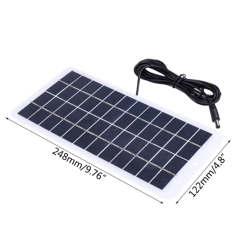 5W Outdoor Solar Battery Charger +Carabiner 12V Polysilicon Solar Charger Plate
