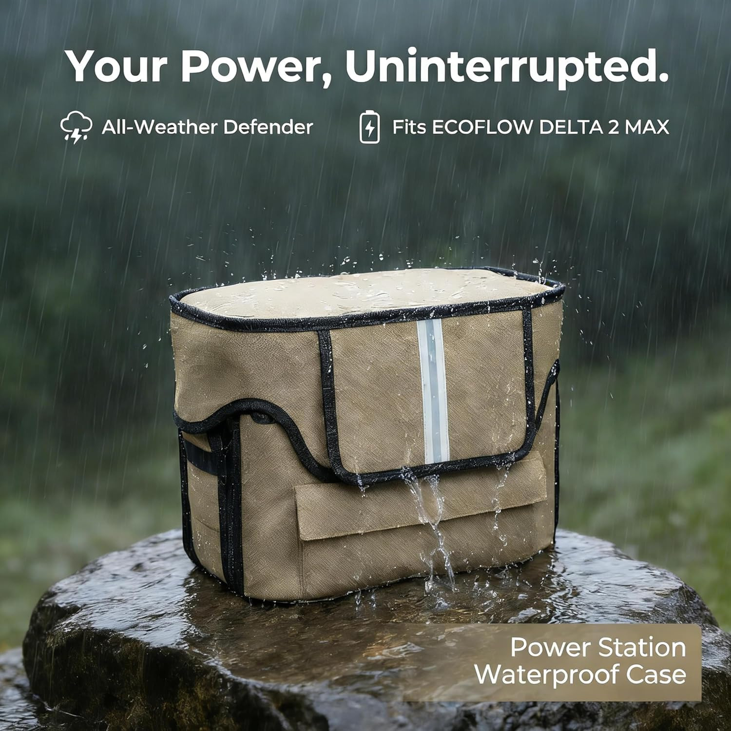 Durable Waterproof Case for EF ECOFLOW DELTA 2 MAX – Heavy-Duty Marine Canvas