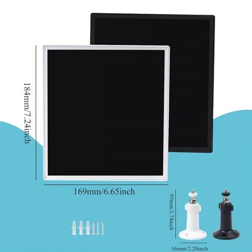 Ring Camera Solar Panel, 5W Solar Charger Compatible with Rings Black-2Pack