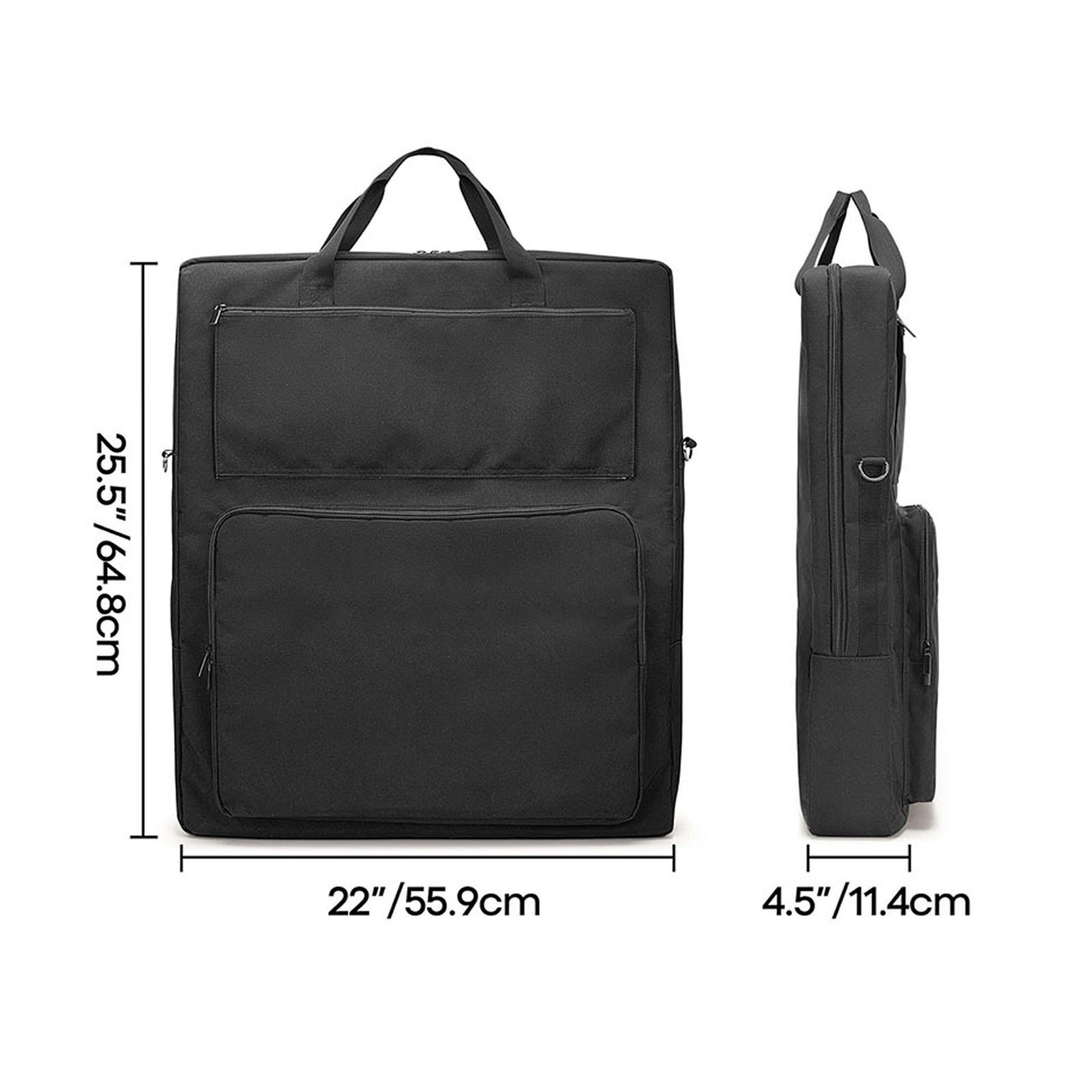 Solar Panel Storage Bag Double Layer Folding Travel Solar Panel Carrying Case