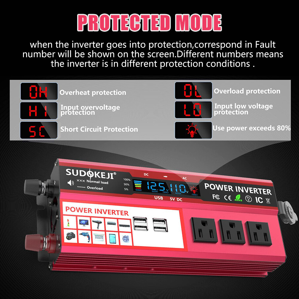 Complete Solar Panel Kit 4000W Power Inverter 12V Battery Charger Controller US