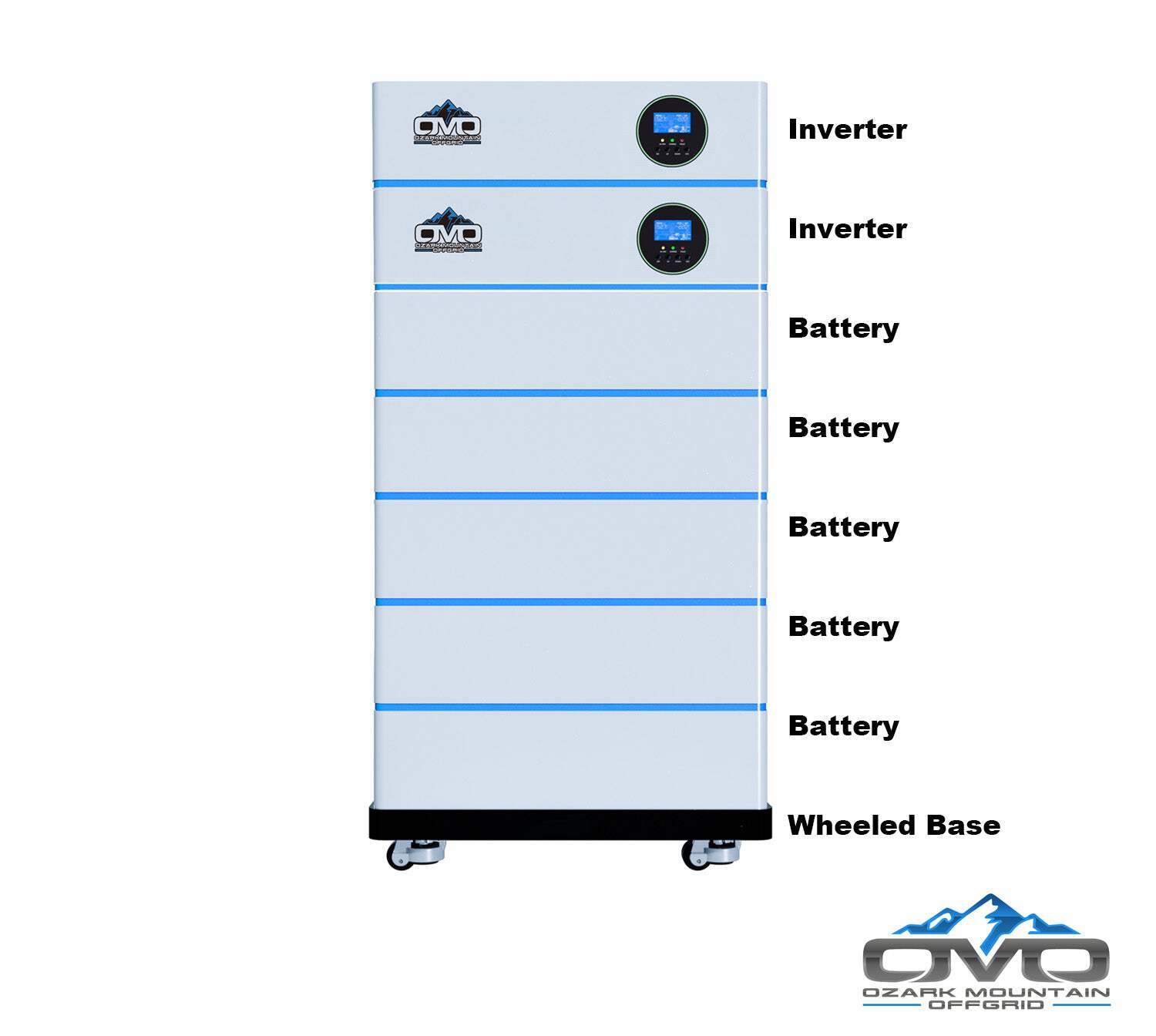 6.6KW OMO All-In-One Customizable Stacking Inverter/Battery System 120/240 11000