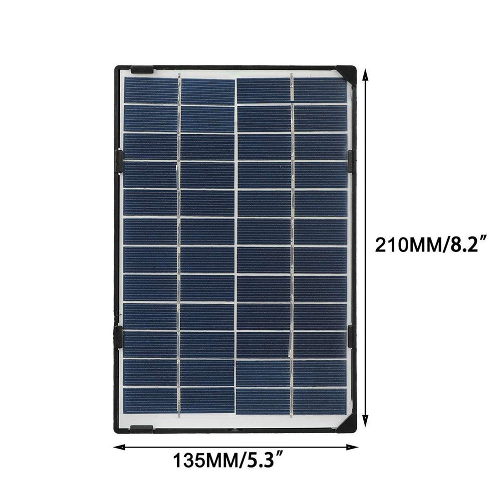 6W 12V Solar Panel DC5521 Interface New Energy Panel for Outdoor Camera Fan