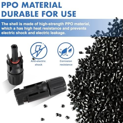 40 PCS Solar Connectors Waterproof IP67, MC4 1000V 30A, 20 Pairs with Spanners