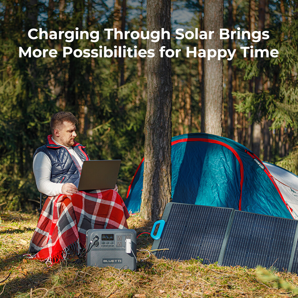 BLUETTI Portable Power Station With Solar Panel Eco Solar Generator Off-Grid Use