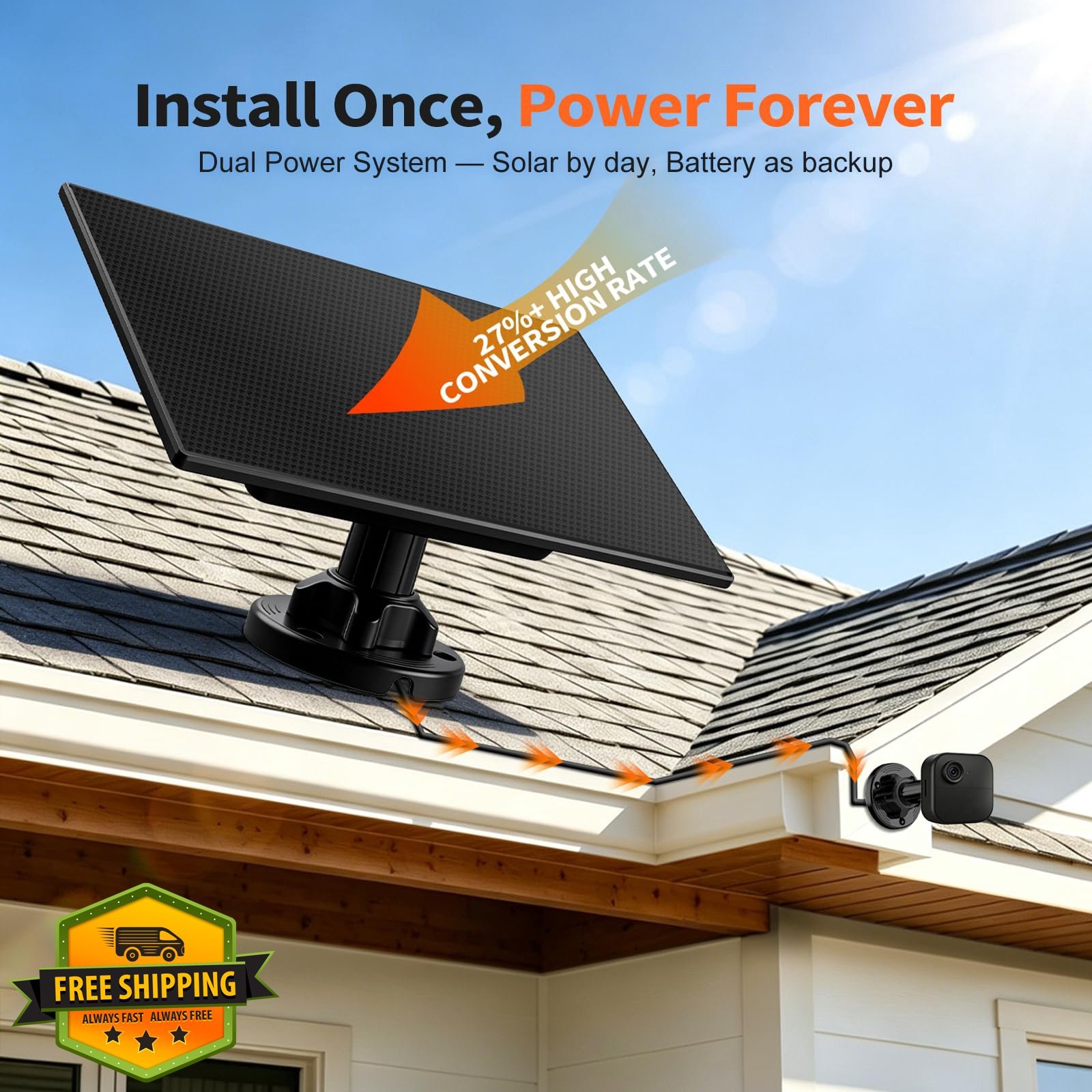 WECOOL Blink Solar Panel Black 1pk
