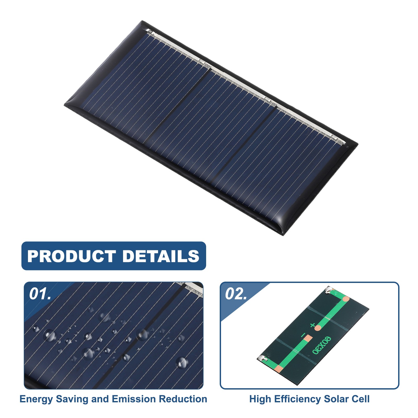 6 mini solar panels 1.5V 0.24W 160mA, photovoltaic cells